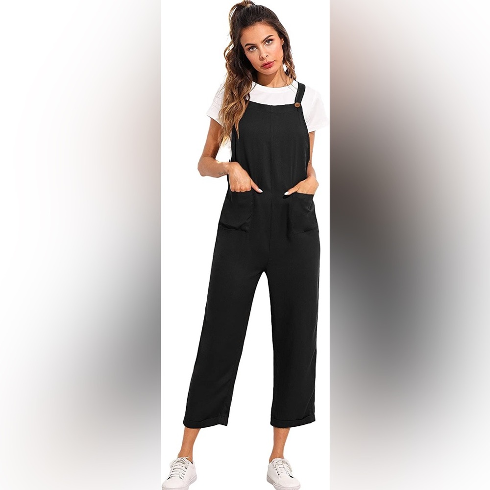 Verdusa Women's Adjustable Straps Jumpsuit Overalls with Pockets